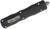 Microtech Dirac Delta Apocalyptic Finish Blade Full Serrated Black Handle – 227-12AP - Gear Supply Company