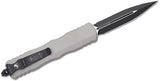 Microtech Dirac Delta Titanium Gray Handle Full Serrated Black – 227-3TG - Gear Supply Company