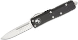 Microtech UTX-85 Knife 3" Stonewashed Plain Blade, Black Aluminum Handles – 231-10