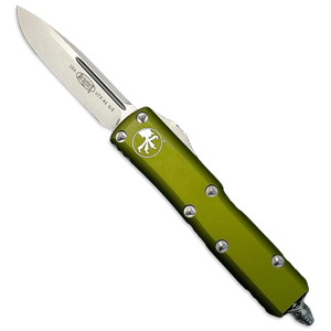 Microtech UTX-85 Knife 3" Stonewashed Plain Blade, OD Green Aluminum Handles – 231-10 OD