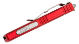 Microtech UTX-85 Knife 3" Stonewashed Plain Blade, Red Aluminum Handles – 231-10RD - Gear Supply Company