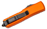 Microtech UTX-85 AUTO OTF 3" Black Double Edge Dagger Blade, Orange Aluminum Handles -  232-1 OR