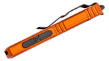 Microtech UTX-85 AUTO OTF 3" Black Double Edge Dagger Blade, Orange Aluminum Handles -  232-1 OR