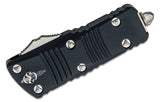 Microtech Troodon Mini Hellhound Stonewashed Signature Series Black Handle - 819-10S - Gear Supply Company
