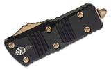 Microtech Troodon Mini Hellhound Bronze Signature Series, Black Handle - 819-13S - Gear Supply Company