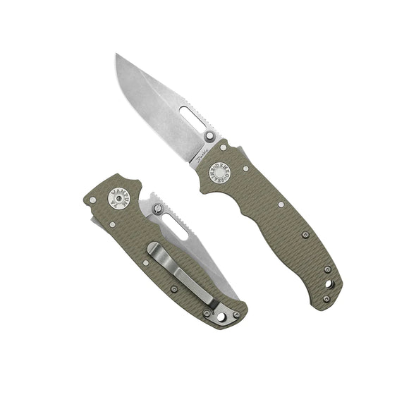 Demko Knives Shark Lock Coyote S35VN Clip Point Blade Pocket Knife Tan G-10 Handles – AD20.5 - Gear Supply Company