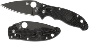 Spyderco Manix 2 Folding Knife 3-3/8" BD-1 Black Plain Blade, Black FRCP Handles, Ball Bearing Lock - C101PBBK2 - Gear Supply Company