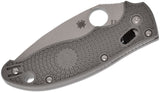 Spyderco Manix 2 Lightweight Folding Knife 3.37" Maxamet Satin Plain Blade, Gray FRCP Handles  C101PGY2 - Gear Supply Company
