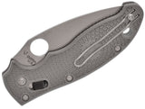 Spyderco Manix 2 Lightweight Folding Knife 3.37" Maxamet Satin Plain Blade, Gray FRCP Handles  C101PGY2 - Gear Supply Company