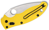 Spyderco Manix 2 Salt Lightweight Lock Folding Knife 3.37" Satin CPM-MagnaCut Plain Blade, Yellow FRN Handles - C101PYL2 - Gear Supply Company