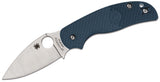 Spyderco Sage 5 Lightweight Compression Lock Folding Knife 3" CPM-SPY27 Satin Blade W/ Cobalt Blue Handle - C123PCBL