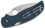 Spyderco Sage 5 Lightweight Compression Lock Folding Knife 3" CPM-SPY27 Satin Blade W/ Cobalt Blue Handle - C123PCBL