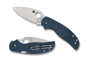 Spyderco Sage 5 Lightweight Compression Lock Folding Knife 3" CPM-SPY27 Satin Blade W/ Cobalt Blue Handle - C123PCBL