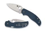 Spyderco Sage 5 Lightweight Compression Lock Folding Knife 3" CPM-SPY27 Satin Blade W/ Cobalt Blue Handle - C123PCBL