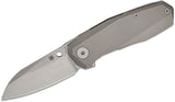 Spyderco Marcin Slysz Techno 3 Flipper Knife 2.64" CTS-XHP Satin Plain Blade, Chamfered Titanium Handles, Frame Lock - C158TIP3