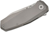 Spyderco Marcin Slysz Techno 3 Flipper Knife 2.64" CTS-XHP Satin Plain Blade, Chamfered Titanium Handles, Frame Lock - C158TIP3