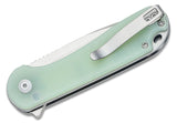 CIVIVI Knives Button Lock Elementum II Flipper 2.96" Nitro-V Satin Drop Point Blade, Natural (Jade) G10 Handles - C18062P-2 - Gear Supply Company