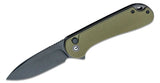 CIVIVI Knives Button Lock Elementum II Knife 2.96" Nitro-V Black Stonewashed Drop Point Blade, OD Green G10 Handles - C18062P-3 - Gear Supply Company