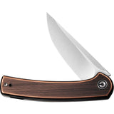 Civivi Mini Asticus Flipper Knife 3.25" 10Cr15CoMoV Satin Drop Point Blade, Black Hand Rubbed Copper Handles, Liner Lock - C19026B-1 - Gear Supply Company