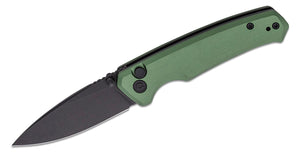 CIVIVI Altus Folding Knife 2.97" Nitro-V Black Stonewashed Blade, Green Aluminum Handles – C20076-5 - Gear Supply Company