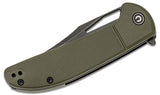 Civivi Ortis Flipper Knife 3.25" 9Cr18MoV Black Stonewashed Clip Point Blade, Milled OD Green FRN Handles, Liner Lock - C2013C - Gear Supply Company
