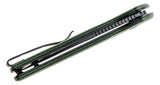 CIVIVI Conspirator Flipper Knife 3.48" Nitro-V Stonewashed Drop Point Blade, Green Micarta Handles – C21006-2 - Gear Supply Company