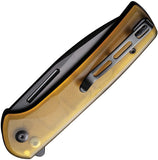 Civivi Conspirator Flipper Knife 3.48" Nitro-V Black Drop Point Blade, Bead Blasted Ultem Handles, Button Lock - C21006-6 - Gear Supply Company