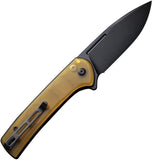 Civivi Conspirator Flipper Knife 3.48" Nitro-V Black Drop Point Blade, Bead Blasted Ultem Handles, Button Lock - C21006-6 - Gear Supply Company