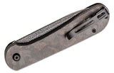 CIVIVI Button Lock Elementum Folding Knife 3.47" Damascus Black Hand Rubbed Blade, Marble Carbon Fiber Handles -  C2103DS-3 - Gear Supply Company
