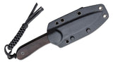CIVIVI Elementum Fixed Blade Knife 3.98" Damascus Blade, Ebony Wood Handles, Kydex Sheath – C2105-DS1 - Gear Supply Company