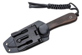 CIVIVI Elementum Fixed Blade Knife 3.98" Damascus Blade, Ebony Wood Handles, Kydex Sheath – C2105-DS1 - Gear Supply Company