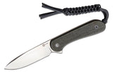 CIVIVI Elementum Fixed Blade Knife 3.98" D2 Satin Blade, Smooth Dark Green Micarta Handles, Kydex Sheath – C2105B - Gear Supply Company