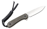 CIVIVI Elementum Fixed Blade Knife 3.98" D2 Satin Blade, Smooth Dark Green Micarta Handles, Kydex Sheath – C2105B - Gear Supply Company