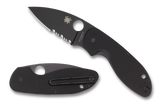 Spyderco Efficient Folding Knife 2.98" Black Blade, Black G10 Handles, Liner Lock - C216GPSBBK - Gear Supply Company