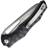 Civivi Gavko Spiny Dogfish Folding Knife 3.47" 14C28N Stonewashed Reverse Tanto Blade, Milled Black G10 Handles, Liner Lock - C22006-1 - Gear Supply Company