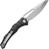 Civivi Gavko Spiny Dogfish Folding Knife 3.47" 14C28N Stonewashed Reverse Tanto Blade, Milled Black G10 Handles, Liner Lock - C22006-1 - Gear Supply Company