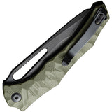 Civivi Gavko Spiny Dogfish Folding Knife 3.47" 14C28N Black Stonewashed Reverse Tanto Blade, Milled OD Green G10 Handles, Liner Lock - C22006-3 - Gear Supply Company