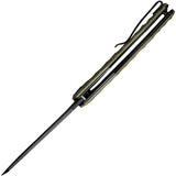 Civivi Gavko Spiny Dogfish Folding Knife 3.47" 14C28N Black Stonewashed Reverse Tanto Blade, Milled OD Green G10 Handles, Liner Lock - C22006-3 - Gear Supply Company