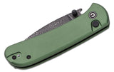 CIVIVI Qubit Folding Knife 2.98" Damascus Drop Point Blade, Green Aluminum Handles, Button Lock - C22030E-DS1 - Gear Supply Company