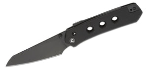 CIVIVI Snecx Vision FG Folding Knife 3.54" Nitro-V Black Reverse Tanto Blade, Black G10 Handles - C22036-1 - Gear Supply Company