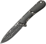 Civivi Elementum Fixed Blade Neck Knife 2.24" Damascus Drop Point Blade, Dark Green Canvas Micarta Handles, Kydex Sheath - C23010-DS1 - Gear Supply Company