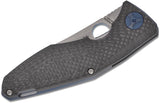 Spyderco Dmitry Sinkevich Drunken Folding Knife 3.5" S90V Stonewashed Plain Blade, Carbon Fiber and Titanium Handles, Frame Lock - C235CFTIP