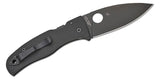 Spyderco Bodacious Compression Lock Folding Knife 3.66" S30V Black DLC Leaf Shaped Plain Blade With Smooth Black G10 Handles - C263GPBK