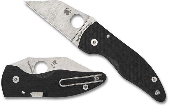 Spyderco MicroJimbo Pocket Knife With Black G-10 Handles, S30V Wharncliffe Blade - C264GP - Gear Supply Company