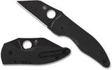 Spyderco MicroJimbo Folding Knife 2.45" S30V Black DLC Plain Blade, Black G10 Handles, Compression Lock - C264GPBK - Gear Supply Company