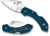 Spyderco Dragonfly 2 Lightweight Folding Knife 2.29" K390 Satin Plain Blade, Blue FRN Handles, Lockback – C28FP2K390 - Gear Supply Company