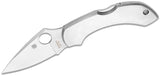 Spyderco Dragonfly Folding Knife 2-5/16" VG10 Satin Plain Blade, Stainless Steel Handles, Lockback – C28P - Gear Supply Company
