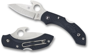 Spyderco Dragonfly 2 Emerson Folding Knife 2.28" VG10 Satin Blade with Wave, Dark Gray FRN Handles, Lockback - C28PGYW2 - Gear Supply Company