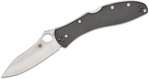 Spyderco Centofante 3 Lockback Knife With Carbon Fiber Handles, 3.125" CPM-CruWear Drop Point Blade - C66CFP3