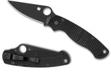 Spyderco Paramilitary 2 Salt Compression Lock Folding Knife 3.45" CPM-MagnaCut Black DLC Blade, Black G10 Handles - C81GMCBKP2 - Gear Supply Company
